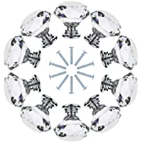 gotyou 10 Piezas Tirador de Puerta de Cristal Transparente-Tirador para Muebles de Cristal-Cristal Cristalino Perilla…
